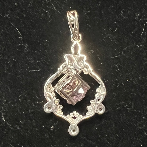 MICHAEL VALITUTTI NH GEMS EN VOGUE 925 And 18k Kunzite And Zircon Pendant. 4.06g - Picture 2 of 10